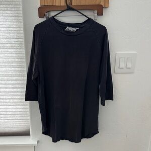 Classic Black 3/4 Baseball T